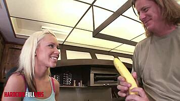 BEAUTIFUL BLONDE BANGS BF WITH FACIAL CUMSHOT HANDJOB!