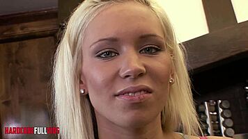BEAUTIFUL BLONDE BANGS BF WITH FACIAL CUMSHOT HANDJOB!