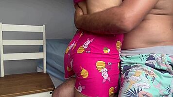 Skinny Horny Latina Rides Cock with Twerking Ass in Sheer Workout Gear