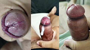 Phimosis Cock Explosive Jerk And Her Pussy Squirt!