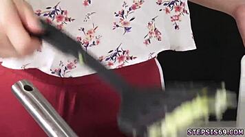 hot tattooed redhead joins steamy threesome blowjob competition game