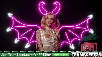 Emma Rosie’s Petite Neon Demon Body Teases in Spotlight