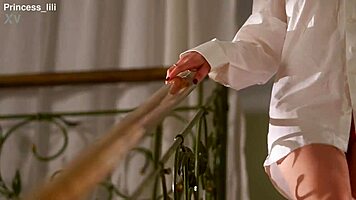 Couldn't Reach Bed Slams Down on Huge Cock Intense Thrusts