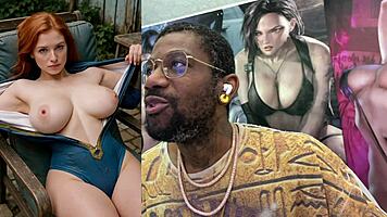Big titted asian ceo slut's huge tits and bald pussy cum drenched