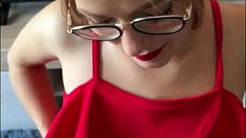 blonde babe's homemade solo masturbation explodes in bright creamy finish