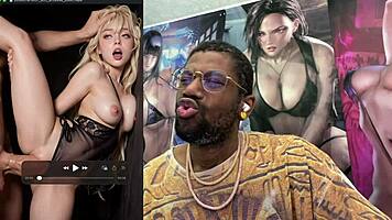 Big titted asian ceo slut's huge tits and bald pussy cum drenched