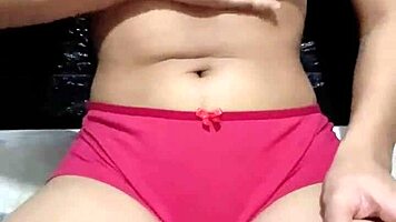 Solo petite 18+ fucks underwear craves big cock tight pussy!