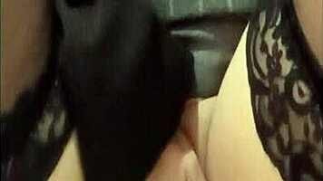 wet huge natural tits bounce as pretty black babe masturbates juicy pussy lips