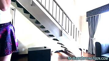 teen babysitter sneaks pov ride on thick cock