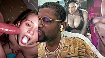 Freckled ebony teen's big tits jiggle on huge BBC ass fuck creampie facial explosion!