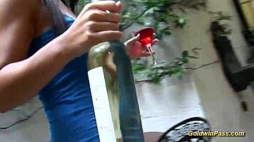 busty german teen picked up outside oiled up masturbating with dildo 😍