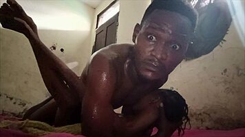 huge black cock fills petite ebony ass rough and deep