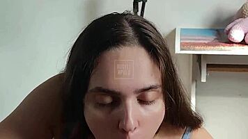 Kinky latina sub roleplay induces ejaculation blue eyes