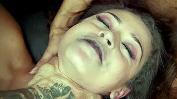 goth teen bound in mysterious bdsm ties
