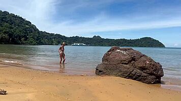 beach sex with kisses? blowjob cumshot petite spanish milf craves it