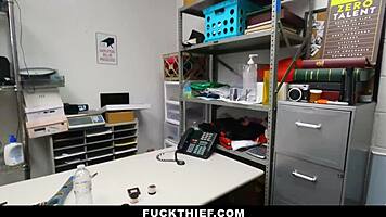 sexy thief fae lux strip searched roughly for hidden items in garage