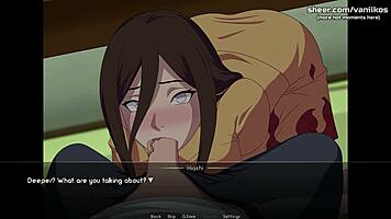 Hanabi Hyuga Swallows Cock Then Takes Anal Creampie Explosion!