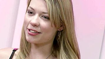 Watch petite blonde's big clit squirt in wild casting fuck