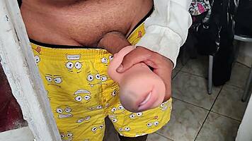 Madrasta masturbates with toy as stepson loses virginity
