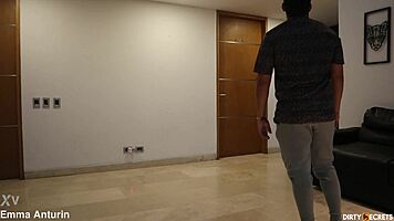 Caught stepdad stroking leads to deep wet blowjob