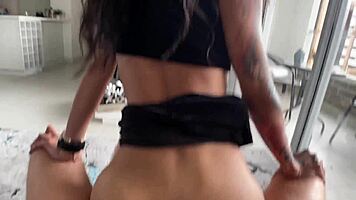 Petite Latina Teen Rides Old Man's Big Cock Before Her Date