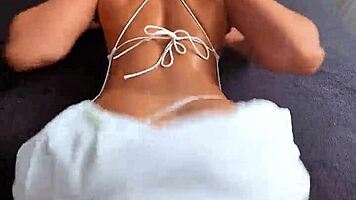 That Dress Drenched Oily Wet After Athletic Latina's Rough Doggystyle Pounding