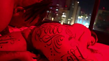 Alternative Girl Endures Wax and Big Black Cock