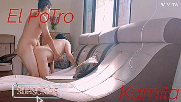 Inviting Busty Brunette with Huge Ass for Intense Pussy Pounding and Squirting