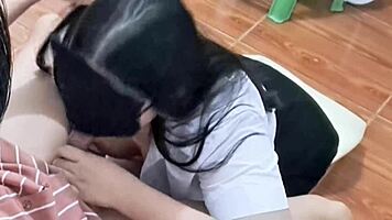 Student's tits get drenched in hot eager cum load