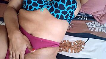busty big ass milf fingers soaked panties every morning craving release