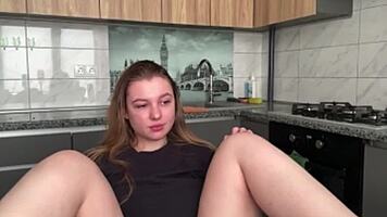 Jucielu's Early Morning Kitchen Masturbate Orgasm Intrigue
