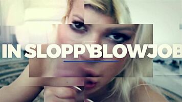 khloe kingsley slurps my cock in sloppy blowjob