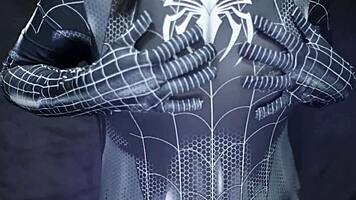indo girl in spiderman cosplay gets soaked and pounded hard in homemade clip