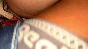 Hairy petite slut's tiny pussy filled with big black cock creampie close-up.