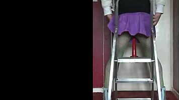 shy crossdresser in heels begs for your anal fuck