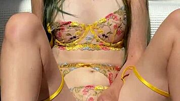 girl masturbates in sexy underwear day 21