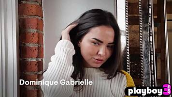 hey petite dominique gabrielle flaunts her perfect tight ass natural tits in steamy lingerie striptease
