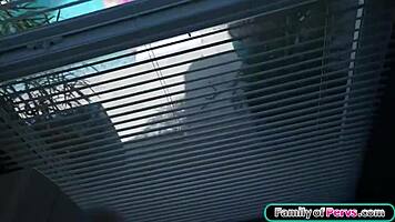 blonde teen's big tits squeezed in taboo titty fuck frenzy