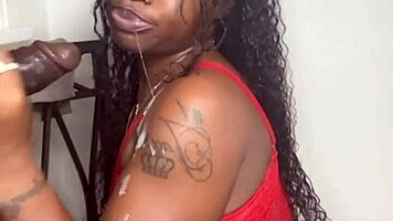 stepbrother's monster black cock sucked hard by milf keisha?