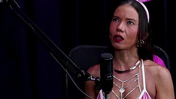 Myst Kali interviews as submissa dominated in bdsm casting with sheer red outfit