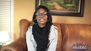 nerdy brunette sylvia glasses sloppy deepthroat blowjob