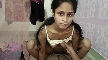 Desi Cute Wife Cheats Husband! Boyfriend Fucks Her Doggystyle Monster Cock!