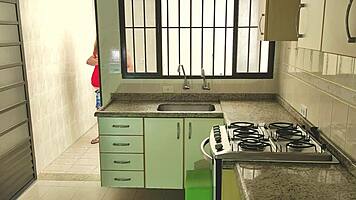 Samantha Munhoz Visits Friends And Enjoys Kitchen Intimacy