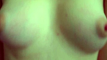 teasing perfect small tits with nipple play close-up solo session