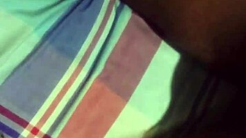 skinny ebony teases before doggy cum covered pounding