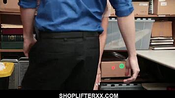 Aurora Winters' Petite Body Rides Mall Cop Cock To Escape Shoplift Charges
