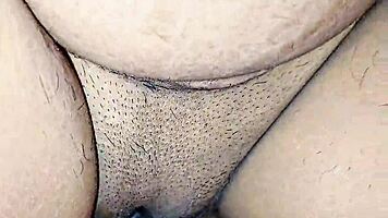 late night husband ravages wife's tight wet pussy with rough slaps and deep moans