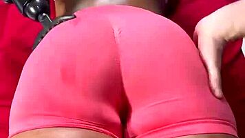 Ebony beauty lily starfire huge natural tits fucked post-massage