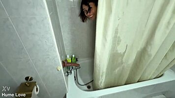 babe, caught you showering, now bend over for all-night anal pounding pov style
