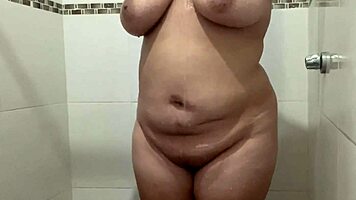 Raise those hands and watch her big tits harden naked delight!